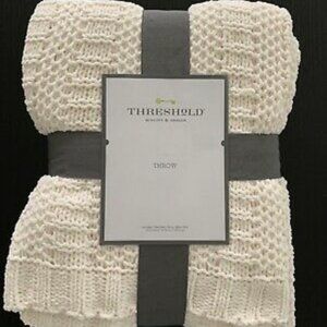 Striped Chenille Knit Throw Blanket